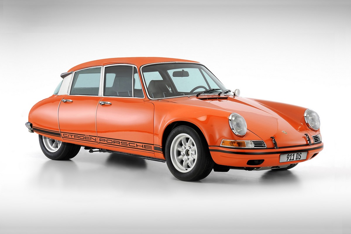 Although it looks amazing, this Porsche Citroen 911 DS is not real.