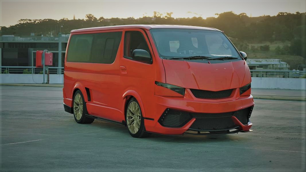 Toyota Hiace has a Twin-Turbo V12 behind the seats