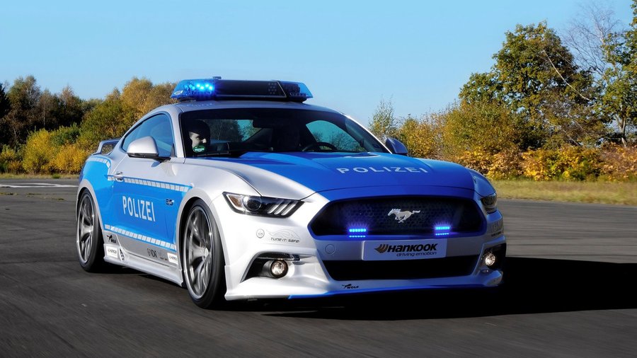 This Mustang is being used by German police