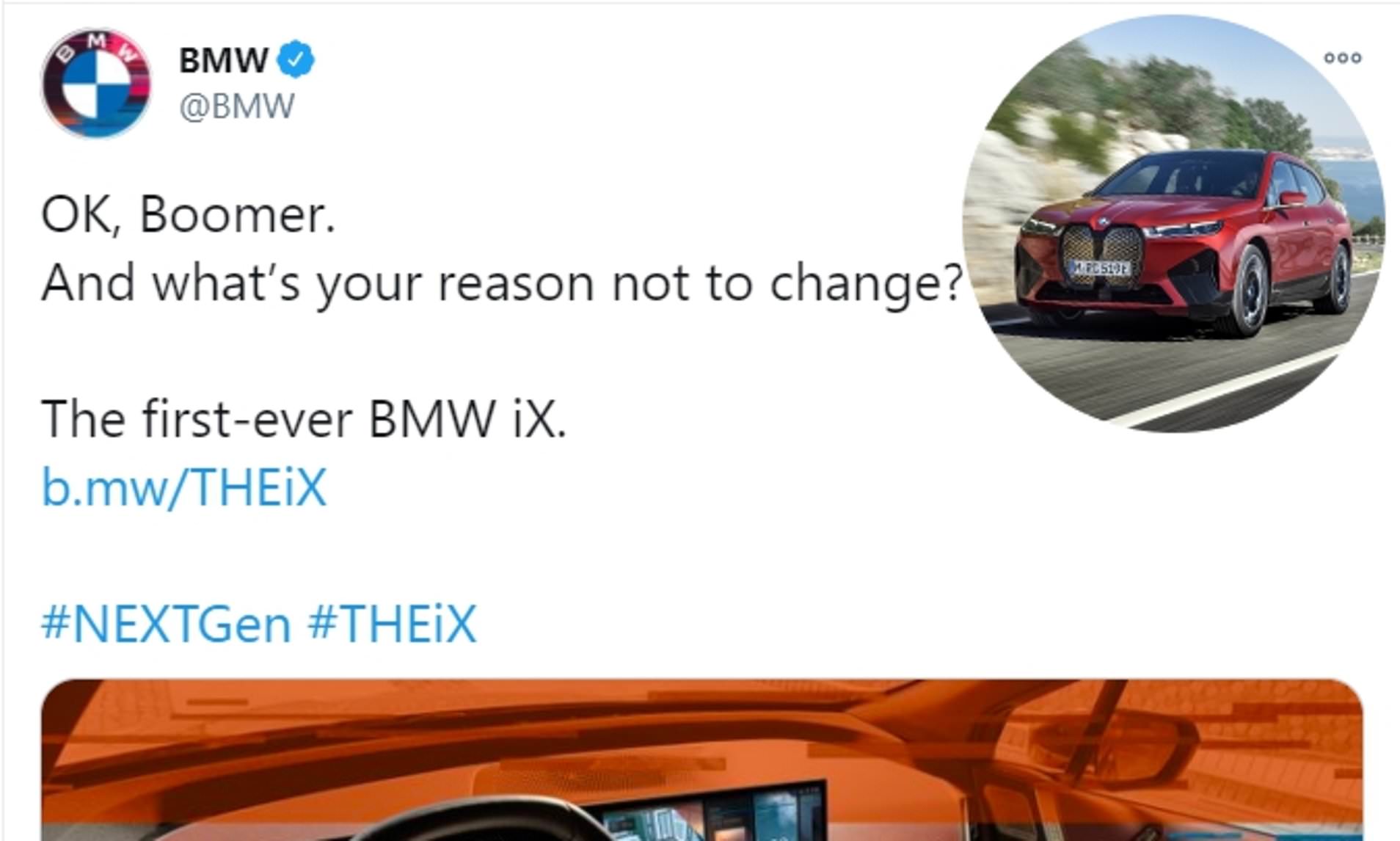 BMW Apologizes For 'Ok, Boomer' Comment