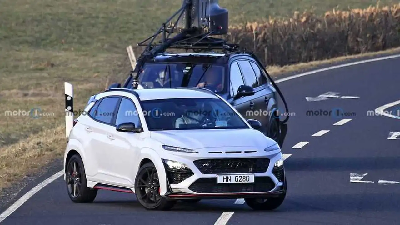 Hyundai Kona N Spied Naked During Photo Shoot