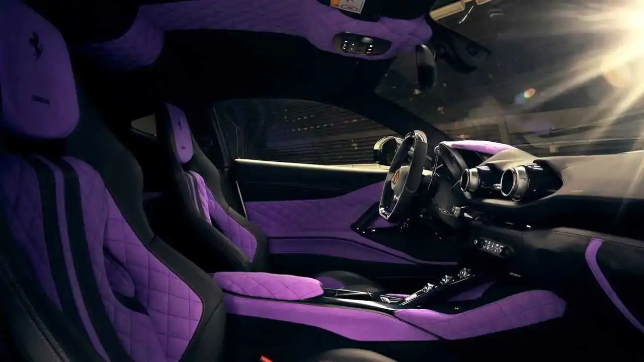 Ferrari 812 Widebody by Novitec Features Wild Purple Interior