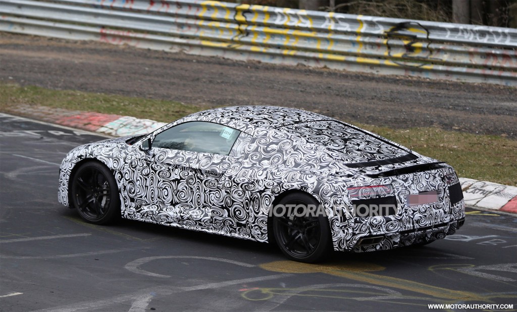 2015 Audi R8 spying with the door open