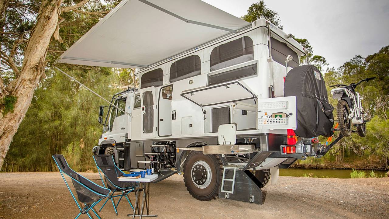 This crazy Mercedes Unimog Camper