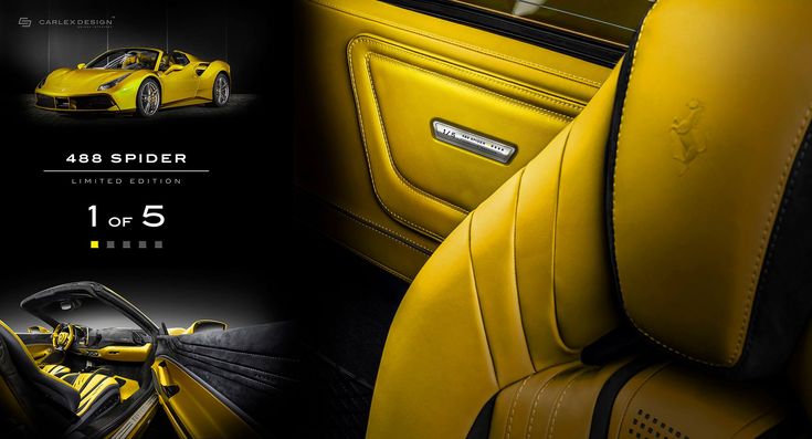 Ferrari 488 Spider - Leather and Alcantara by Carlex Design