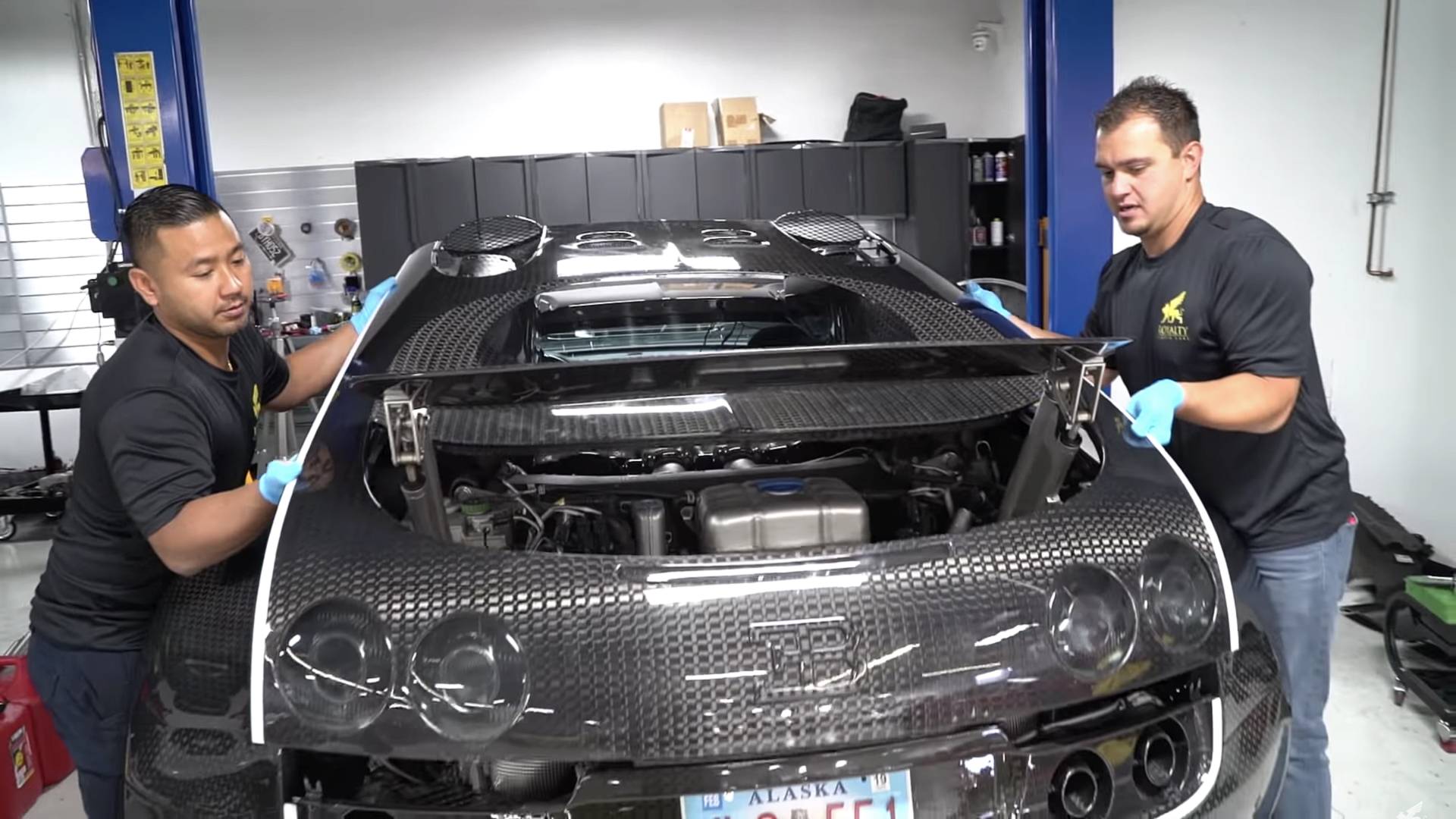 It's not for the faint of heart to change fluids on Bugatti Veyron