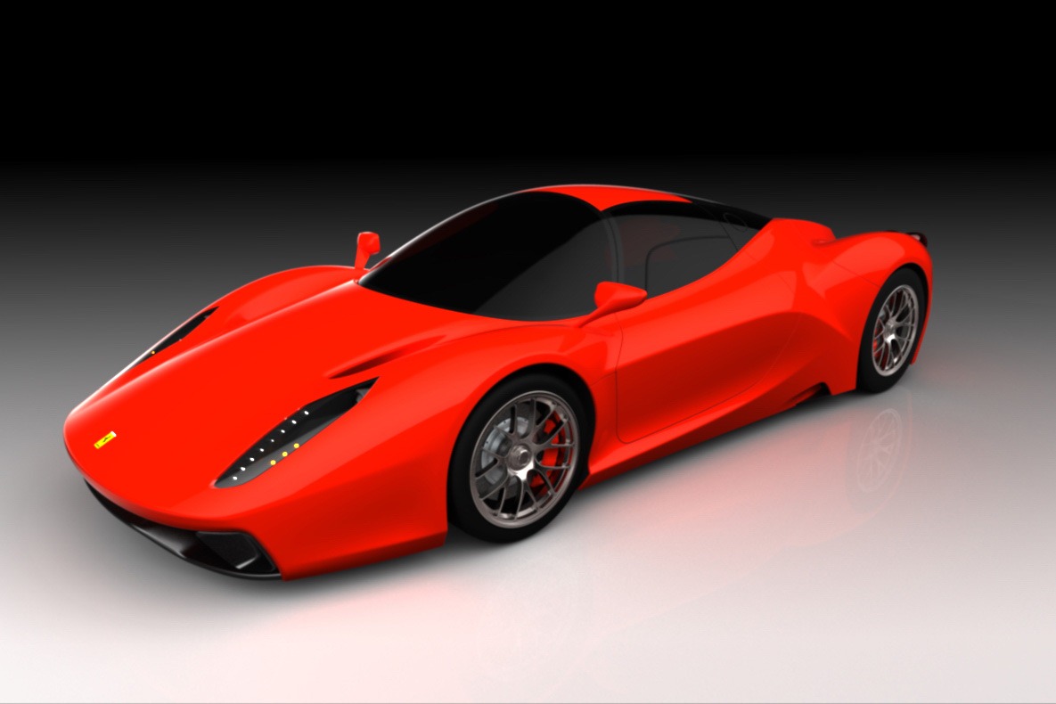 Ferrari F70 supercar, speculatively rendered