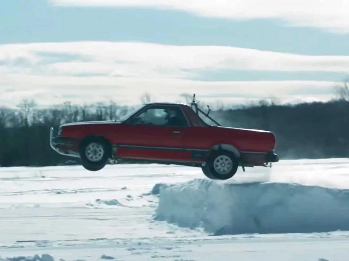 Travis Pastrana Shows He's Not a Brat by Jumping One on a Frozen Lake