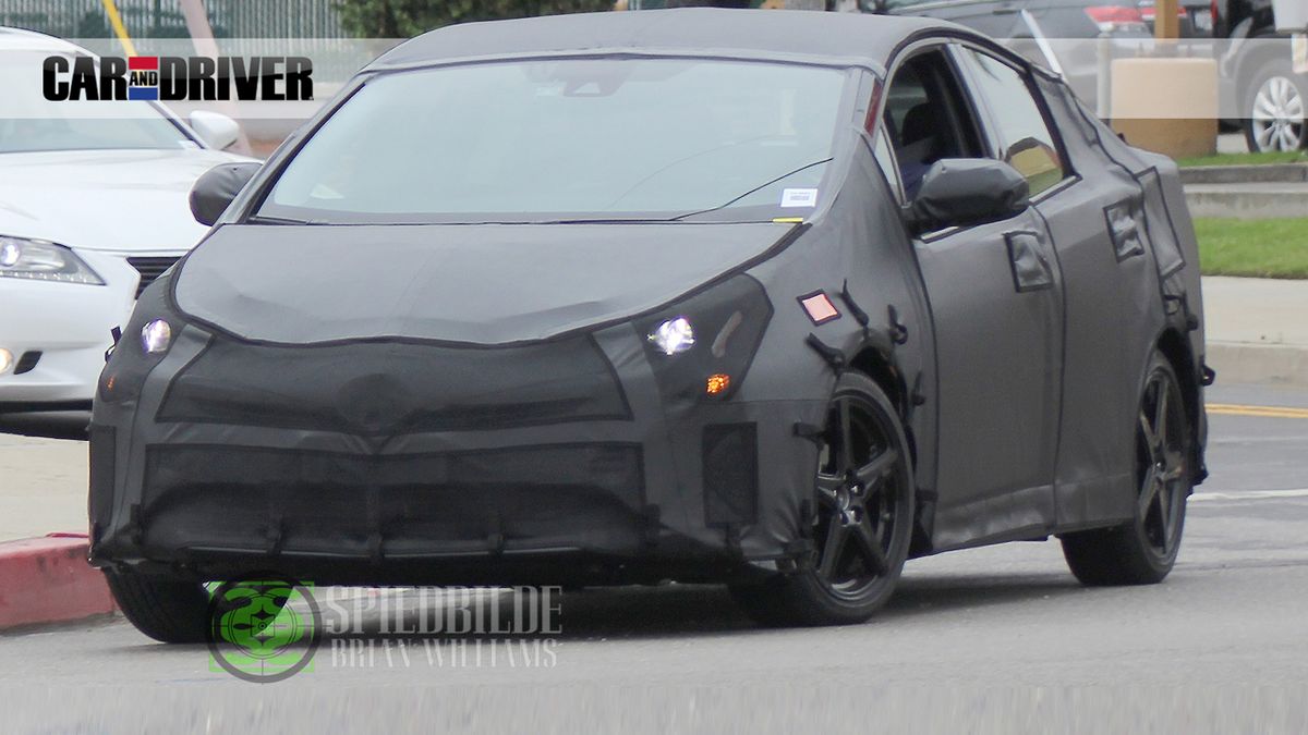 The 2016 Toyota Prius is sporting a sportier look in spy photos