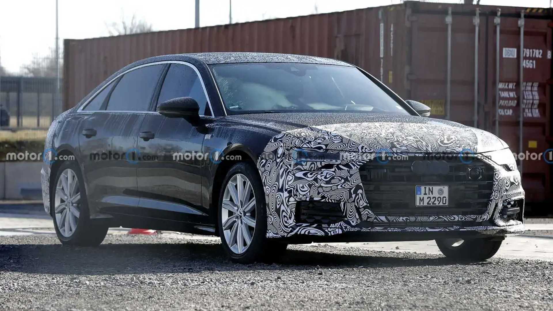 2023 Audi A6 Facelift Spied Resting Near Skoda And Mercedes Models