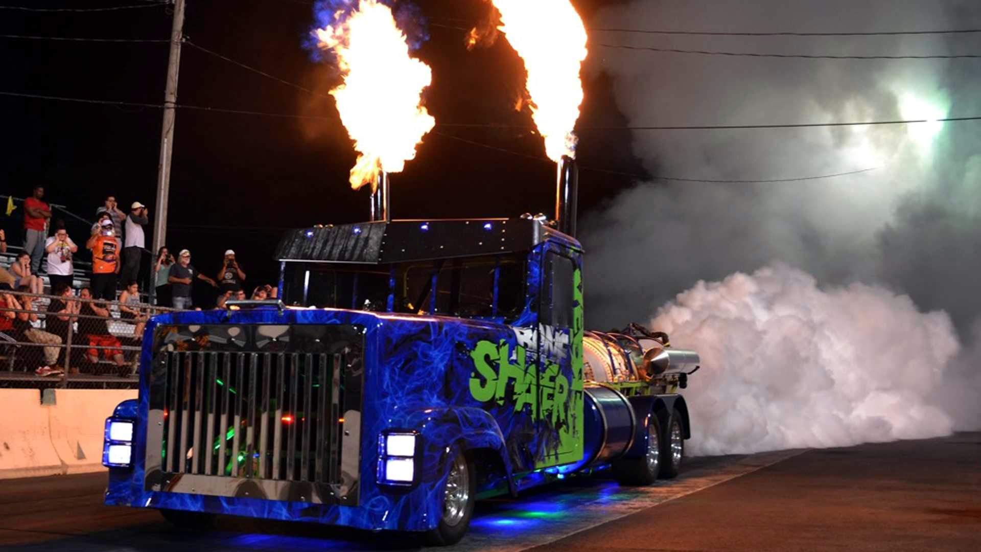 Bonkers Semi-Bone Shaker Has Jet Engine From An F-4 Fighter Jet