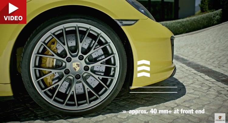 Porsche demonstrates 911 Carrera front axle lift system