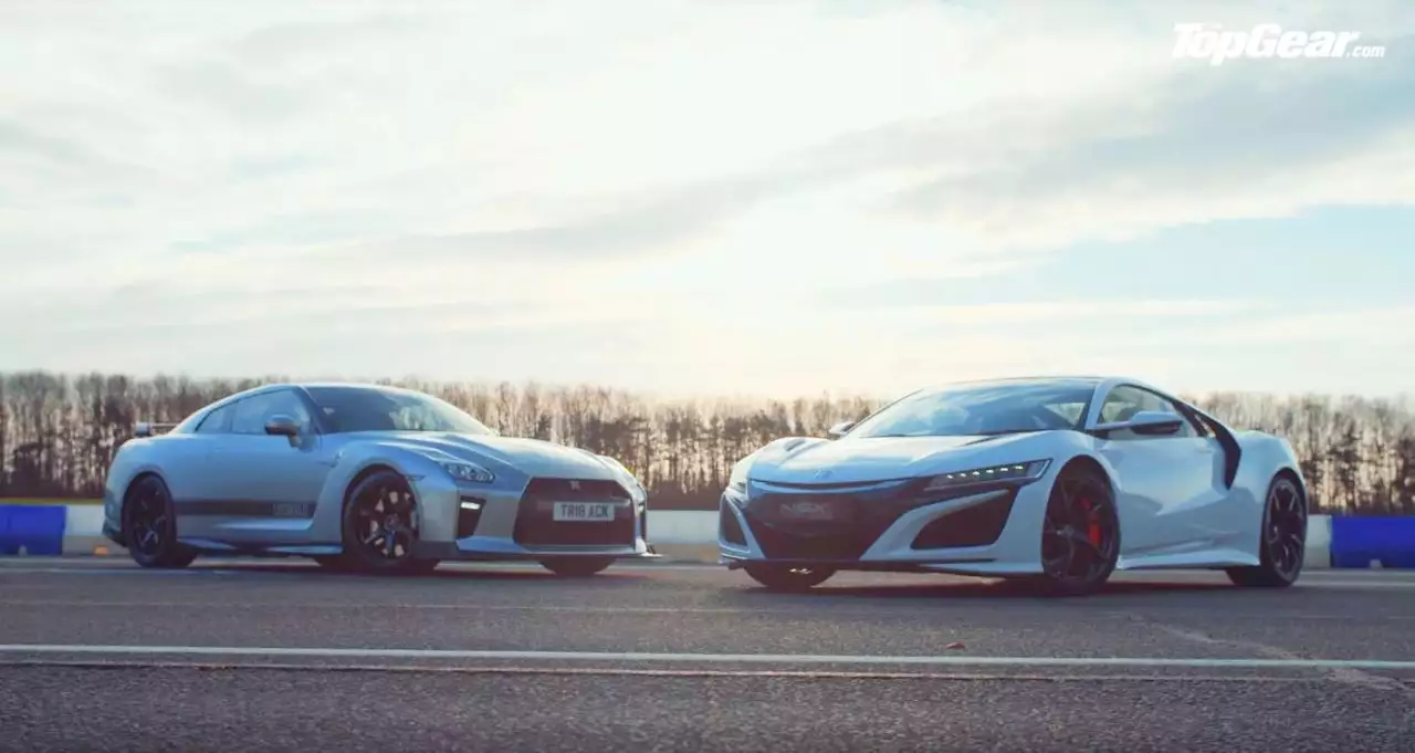 Litchfield-Tuned Nissan GT-R Top Gear Drag Race Acura NSX Vs Acura NSX