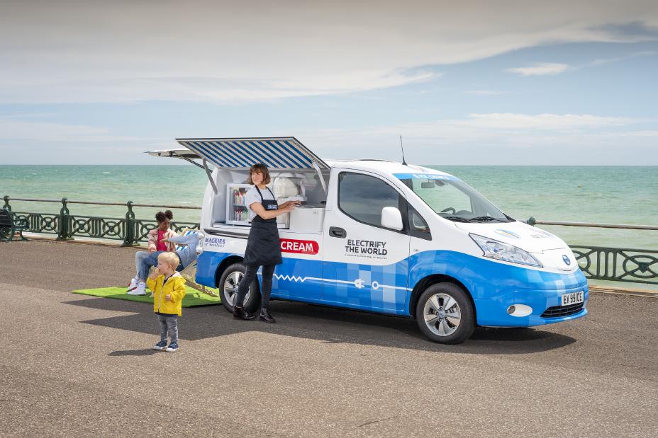 Nissan keeps cool with EV Ice cream van for CES