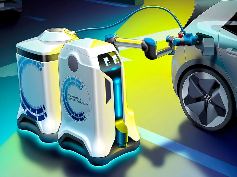 Volkswagen's Mobile Robot is a Cute Way to Charge Your EV