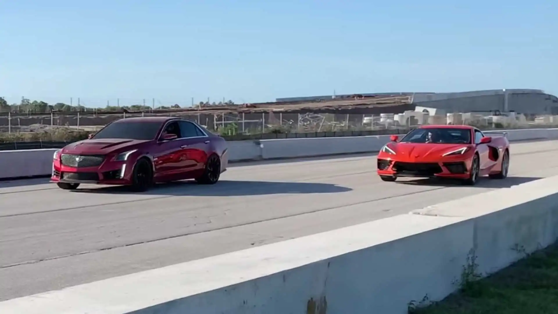 Chevy Corvette C8 Drag Races Cadillac CT-V, America Wins