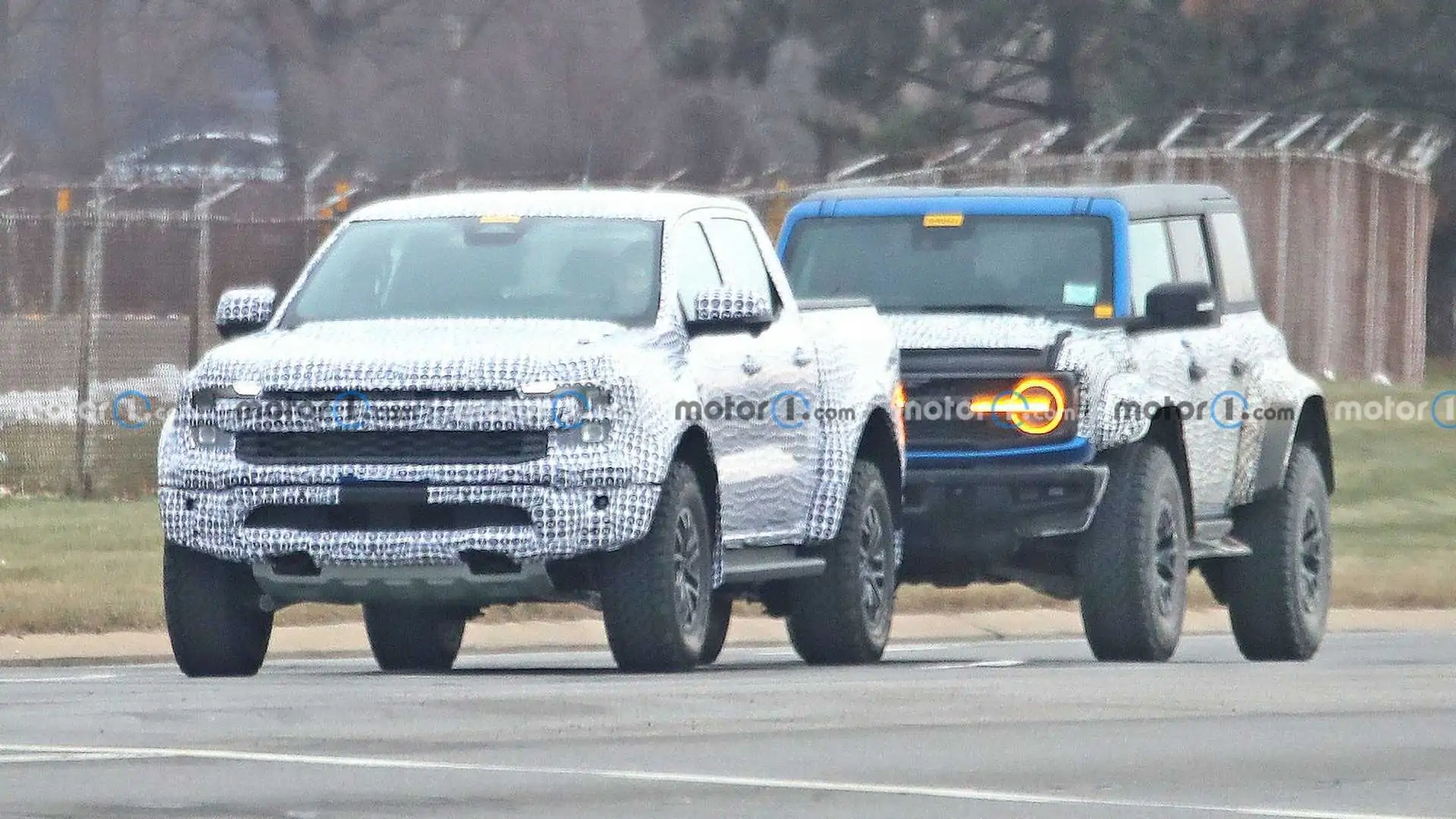 Ford Ranger Raptor Found On The Street with Bronco Raptor Near Behind