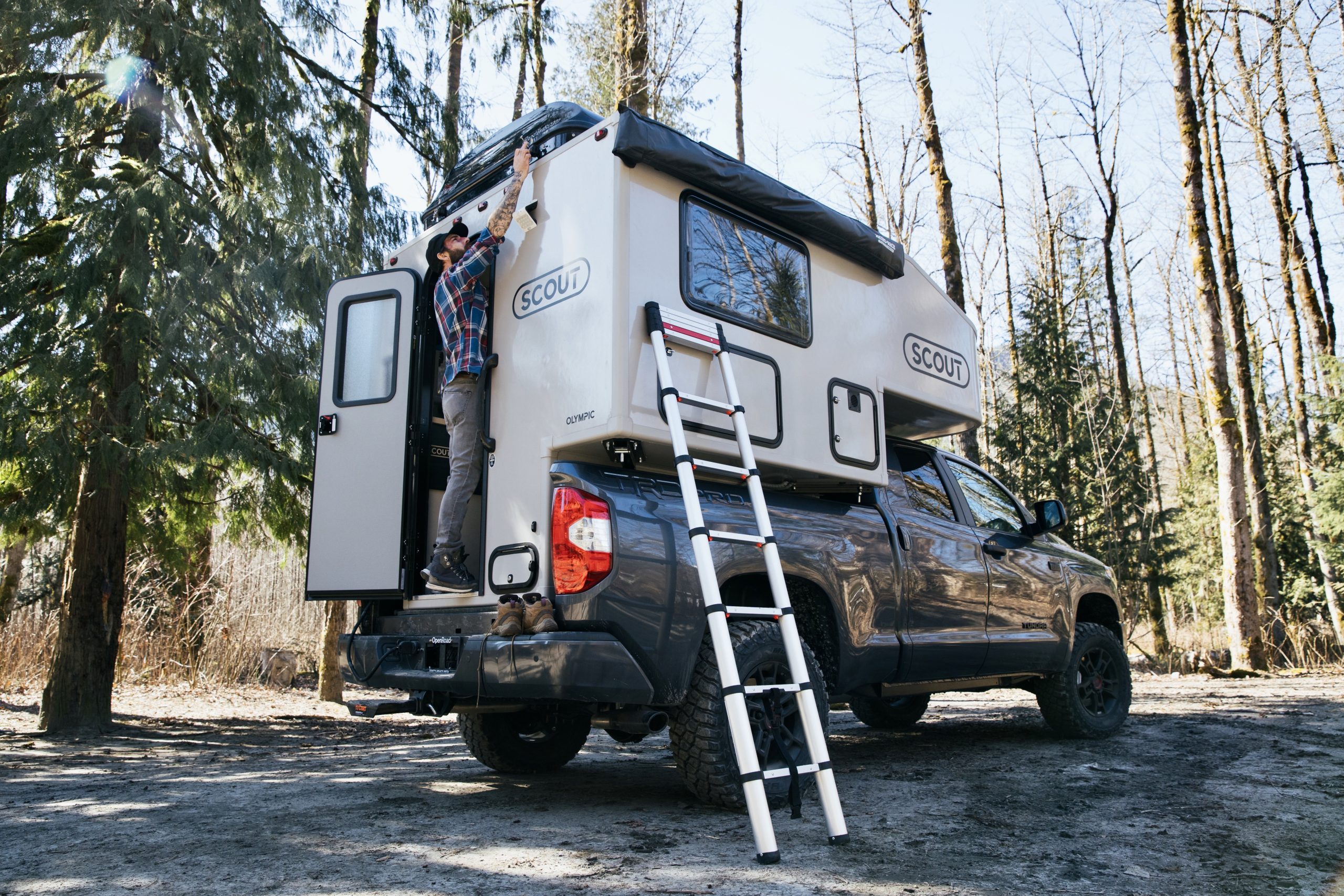 Scout Campers Launches with Minimalist Olympic Drop In Truck Shell