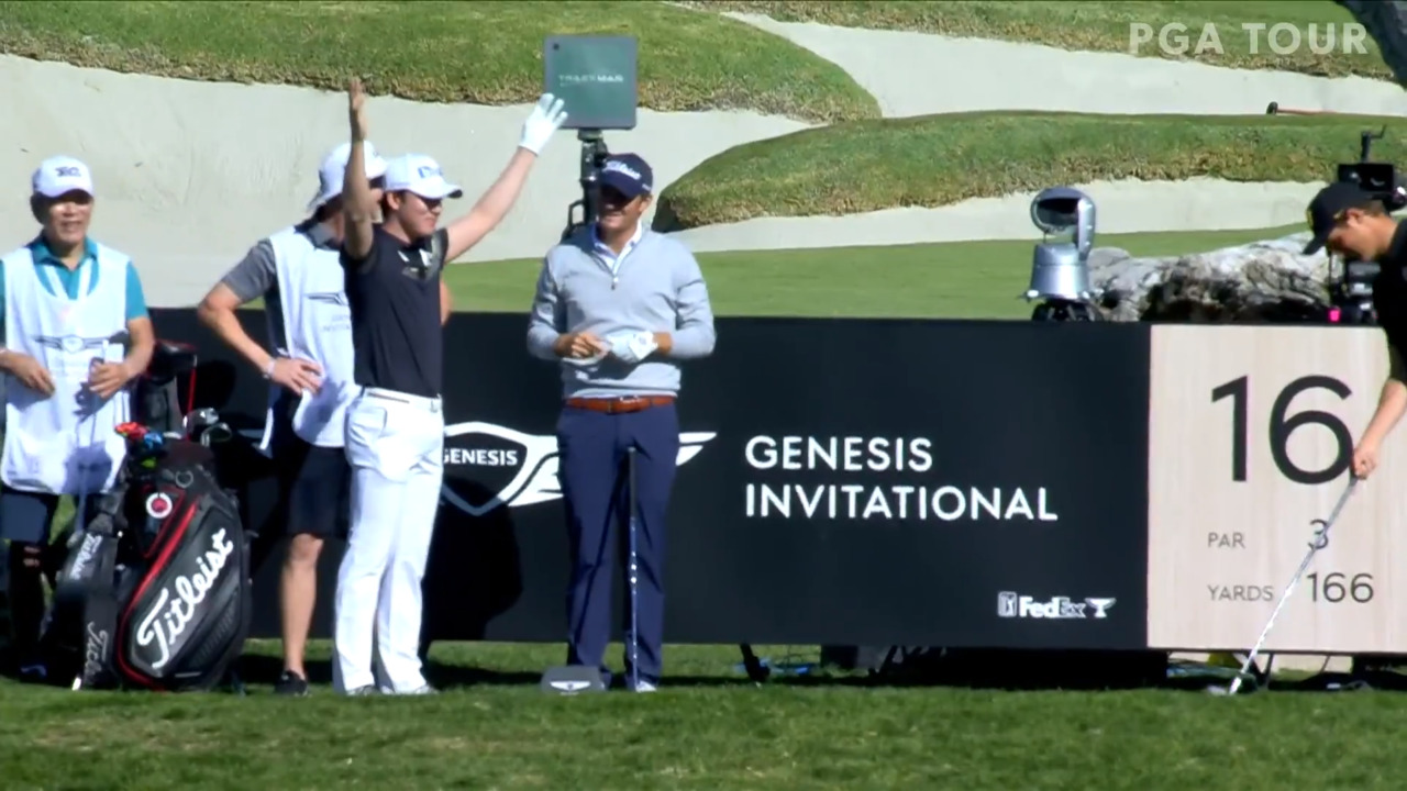 Watch a PGA Tour rookie hit a hole-in-one to win a Genesis G80