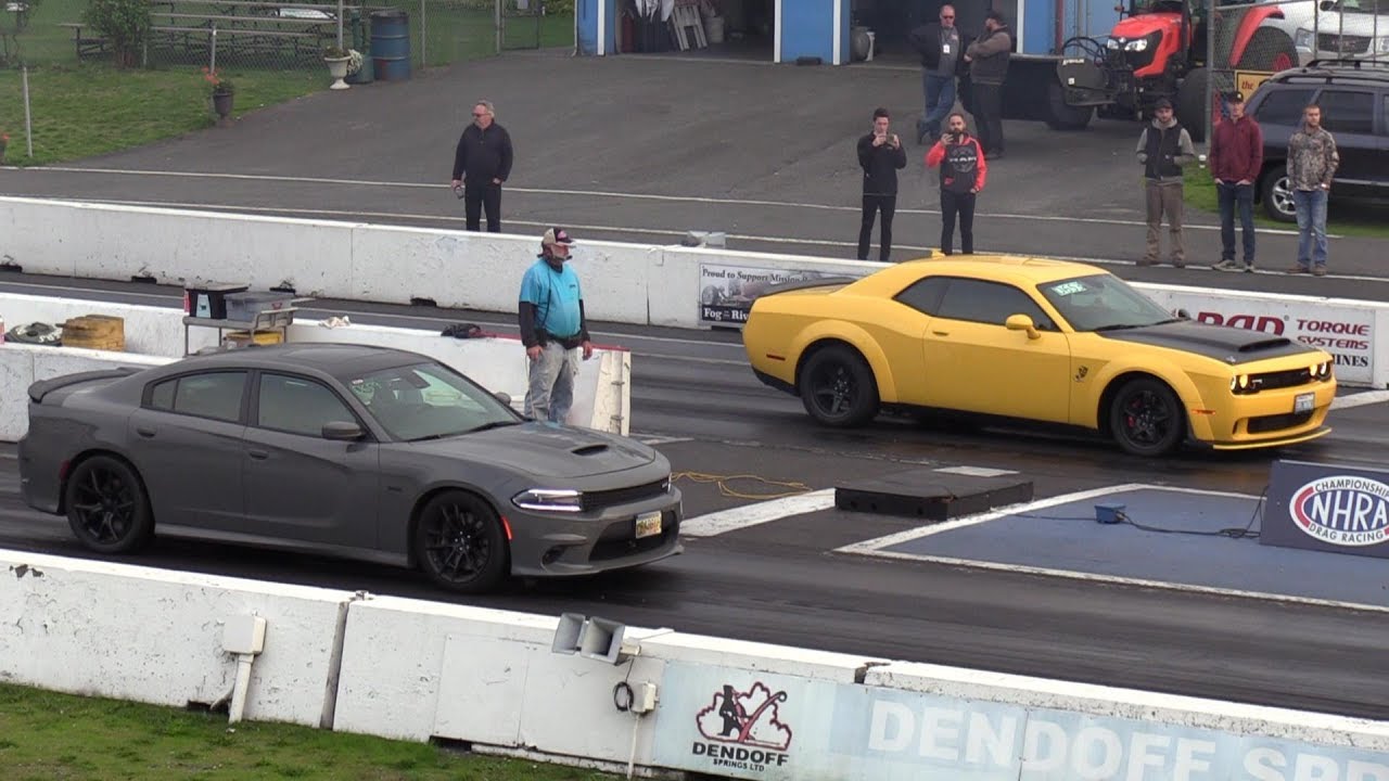 Watch Dodge Challenger Demon Drag Race Charger SRT 392