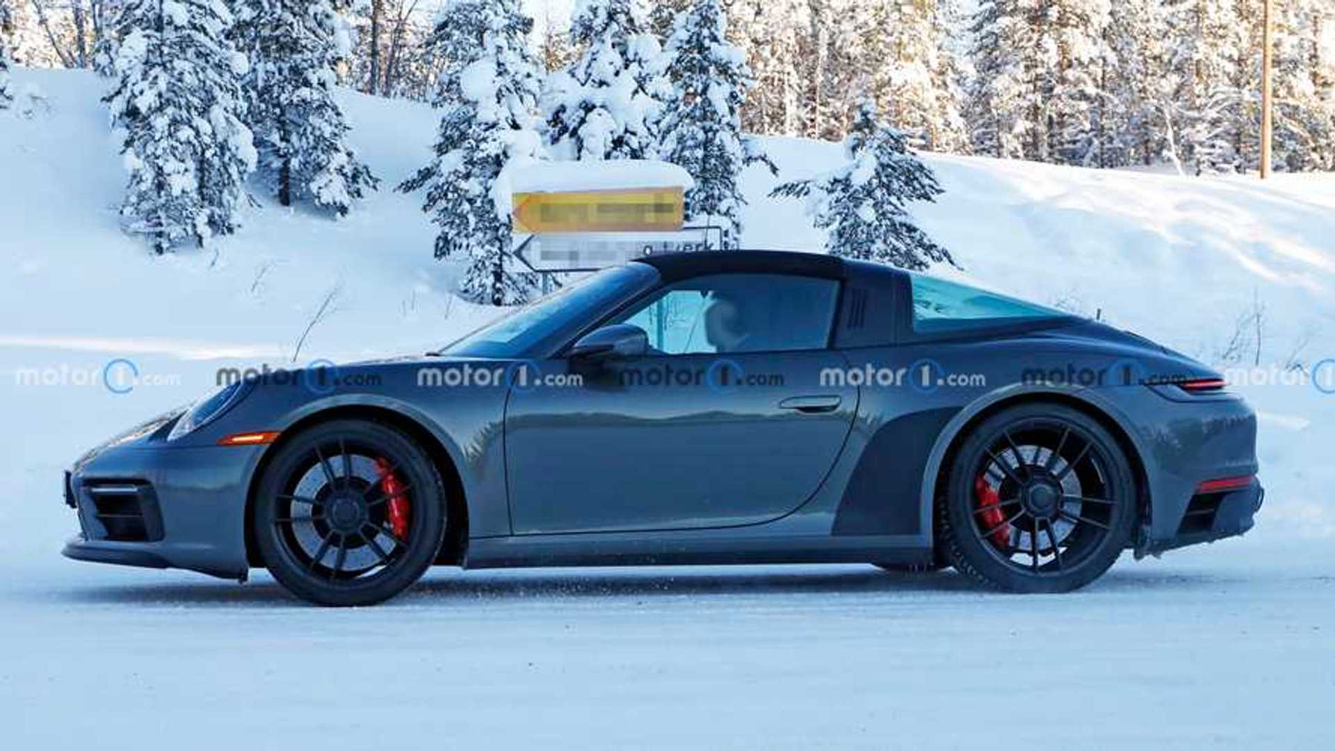 Porsche 911 Targa GTS Spied Hiding Refreshed Interior