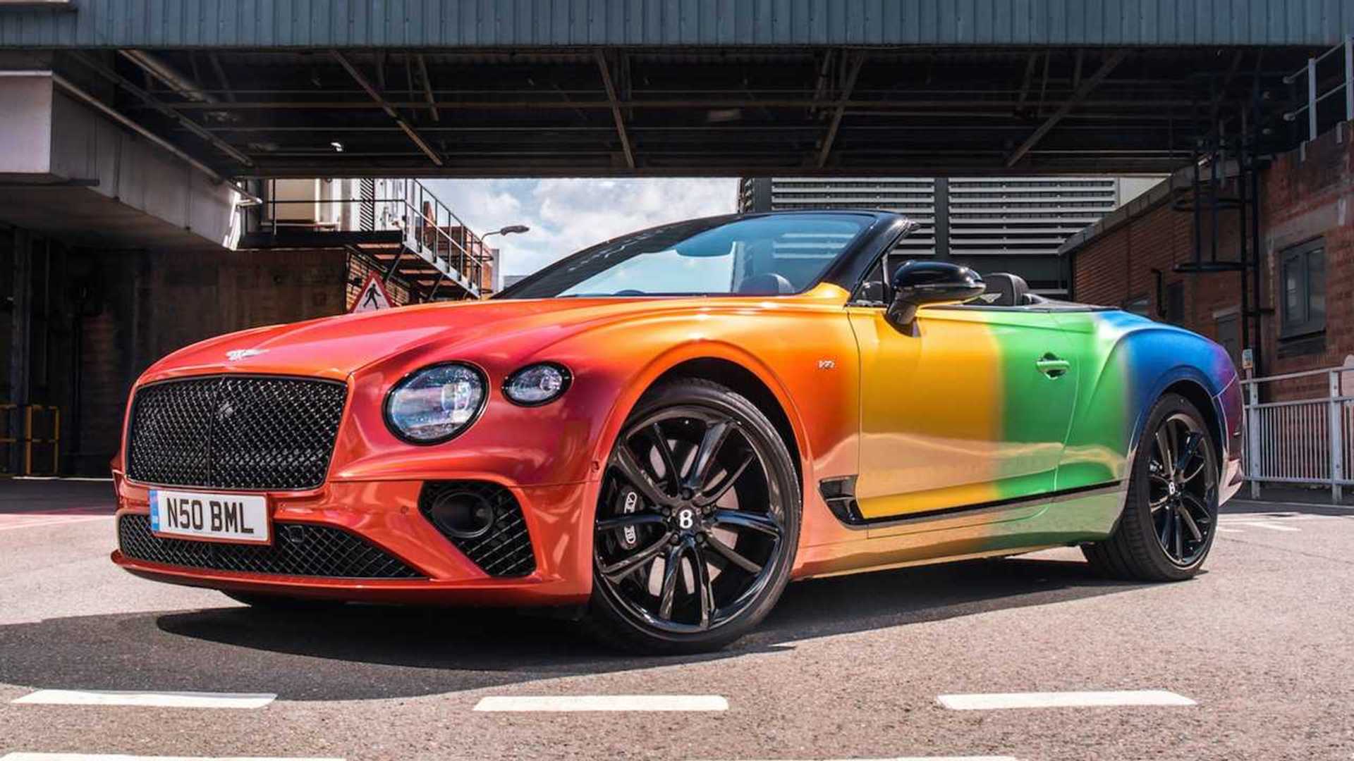 BMW 8 Series Convertible Shows its Pride with Rainbow Wrap