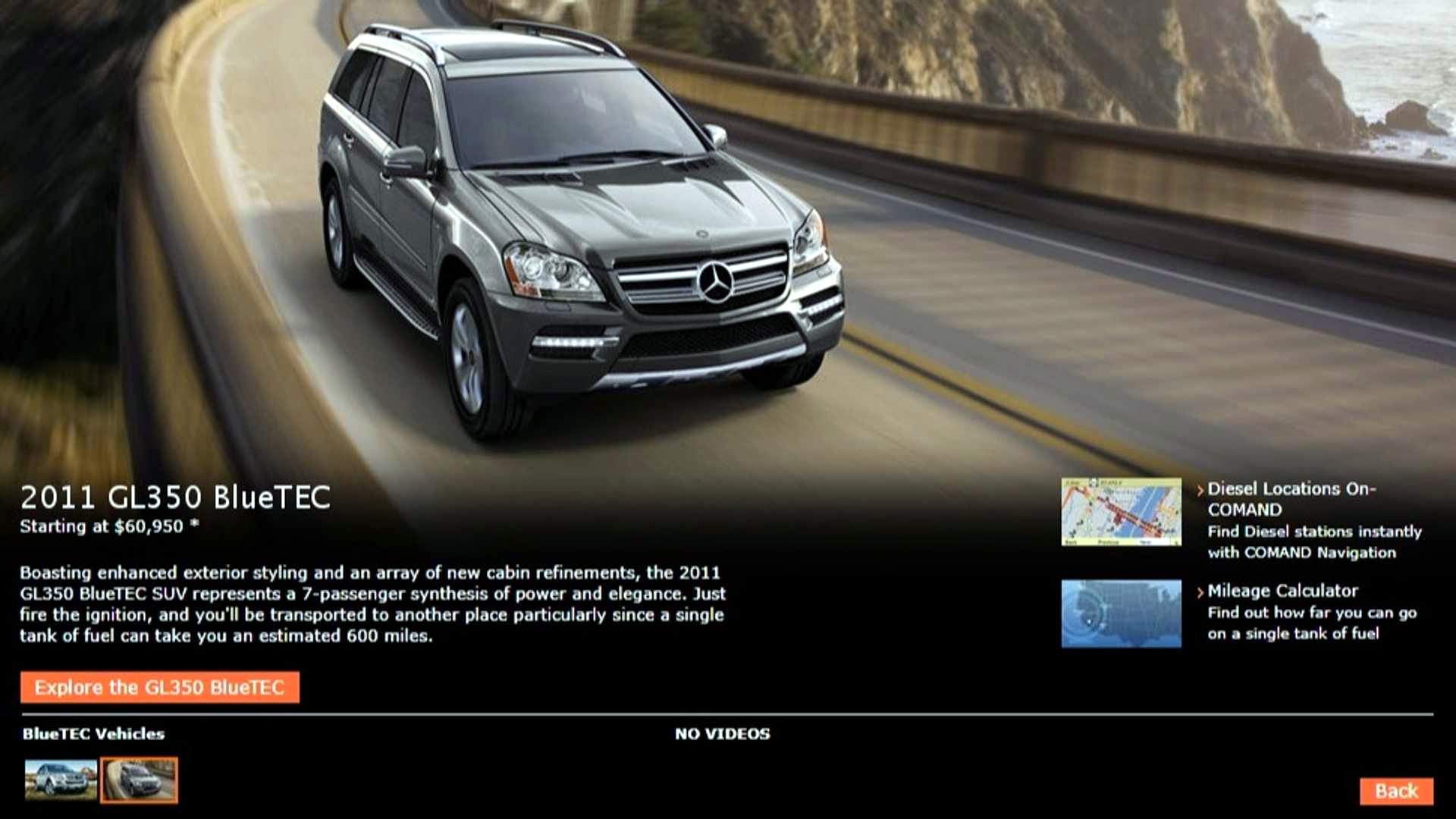 2011 Mercedes ML-, GL, R Class Diesels Still Advertised on US Site, Sort Of