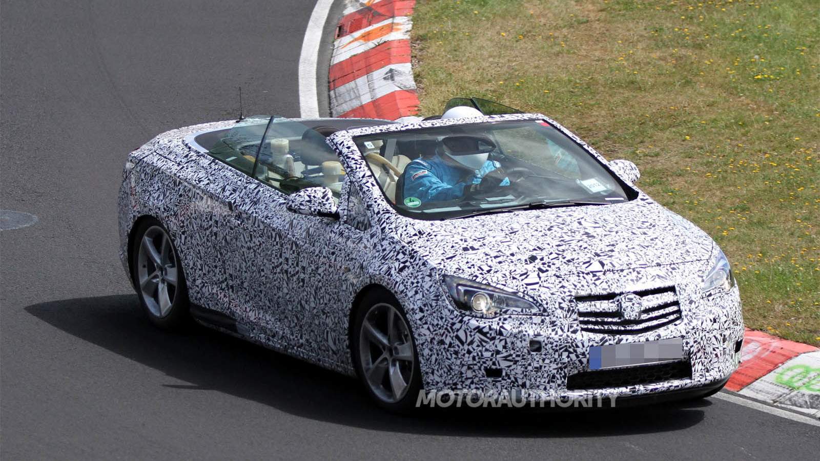 2013 Opel Cabrio spy with top down