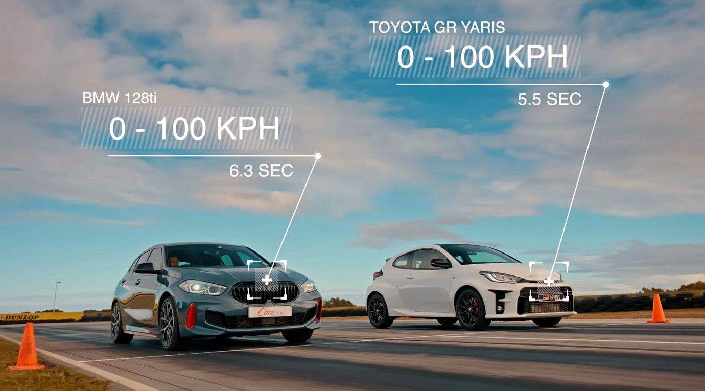 BMW 128ti Drag Races the Toyota GR Yaris In Hatchback Showdown