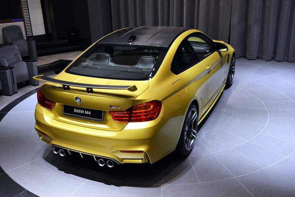 BMW M4 Coupe with carbon fiber rear wings