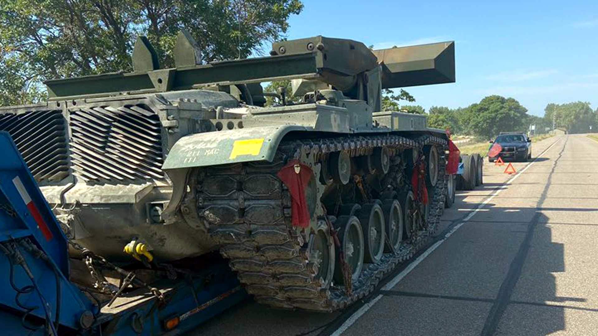 Large Tank abandoned next to Nebraska Highway. Nobody knows why