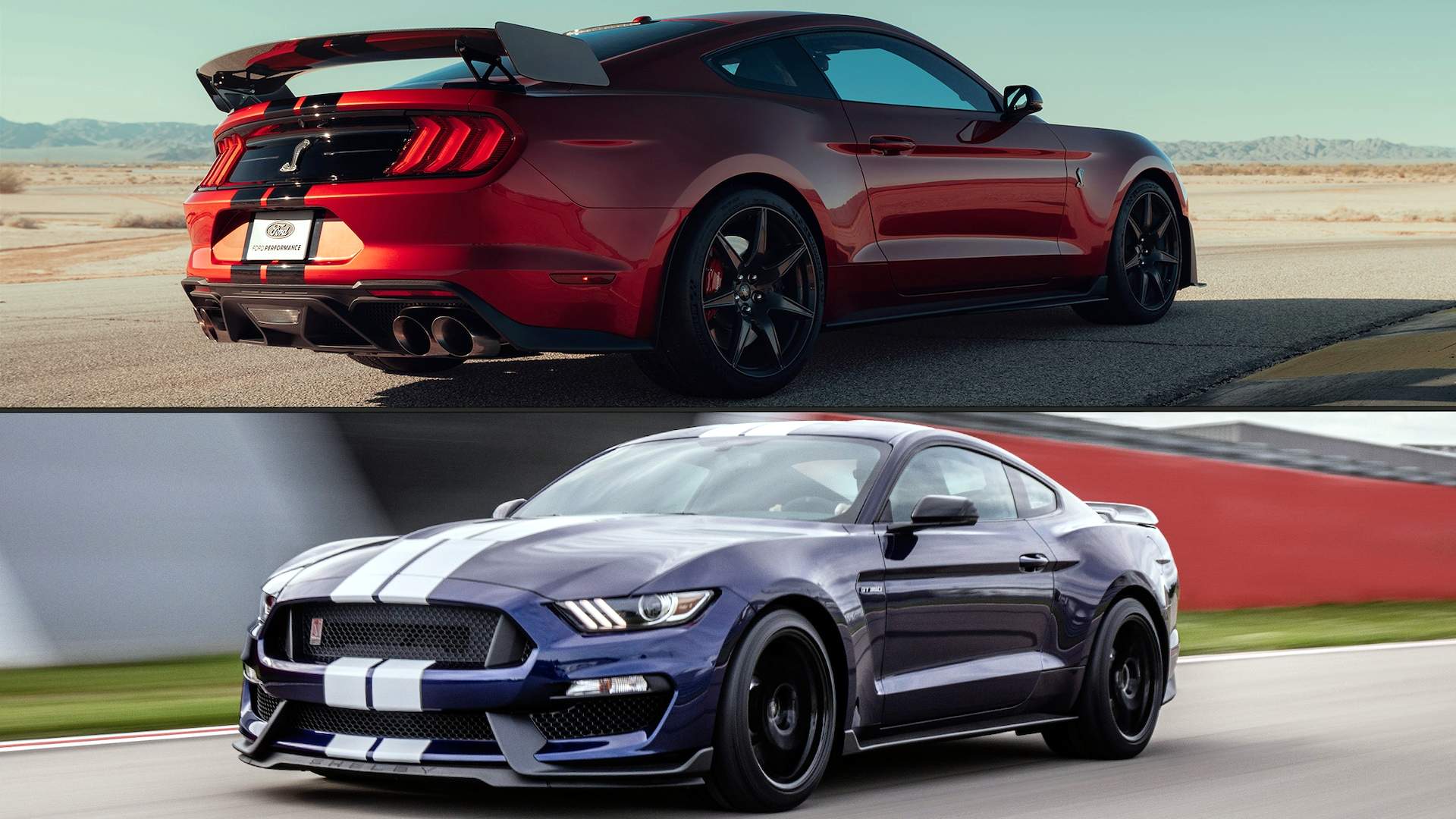 Mustang Shelby GT500 takes on GT350R in Autocross Showdown