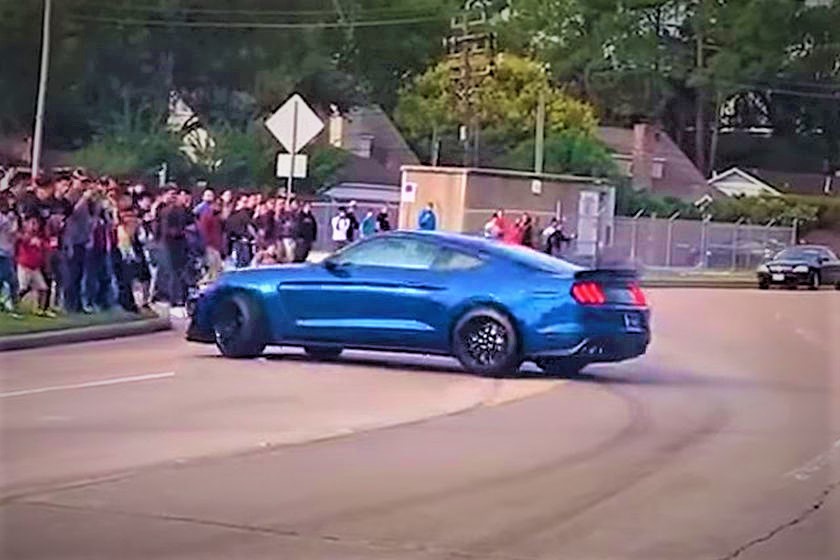 Mustang nearly plows into crowd of car meet-up participants - again