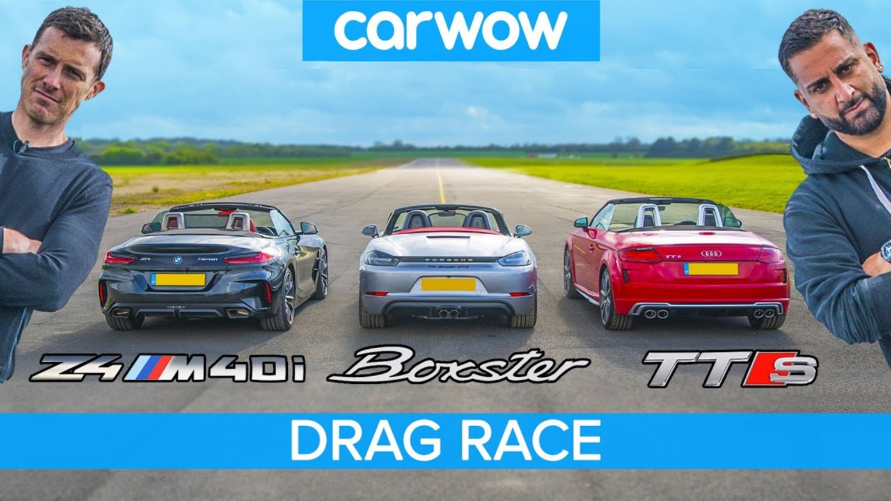 Roadster Drag Race: BMW Z4 Vs. Porsche Boxster GTS Vs. Audi TTS