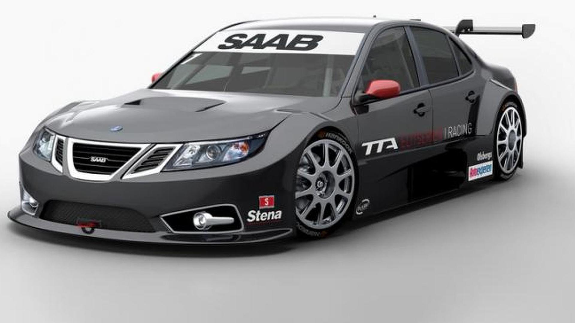 Saab 9-3 TTA racecar in motion - First test