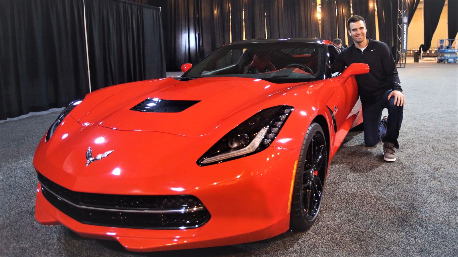 Super Bowl MVP Joe Flacco receives a 2014 Corvette Stingray