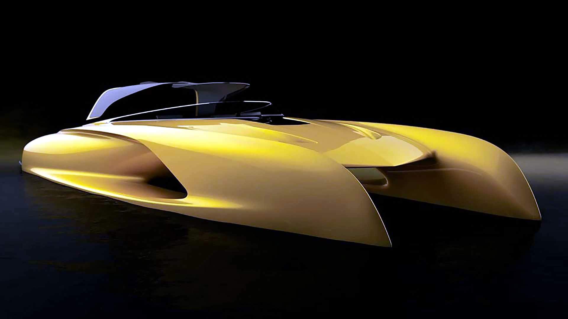 The Bugatti Atlantic-Inspired boat was designed by the brand's former designer