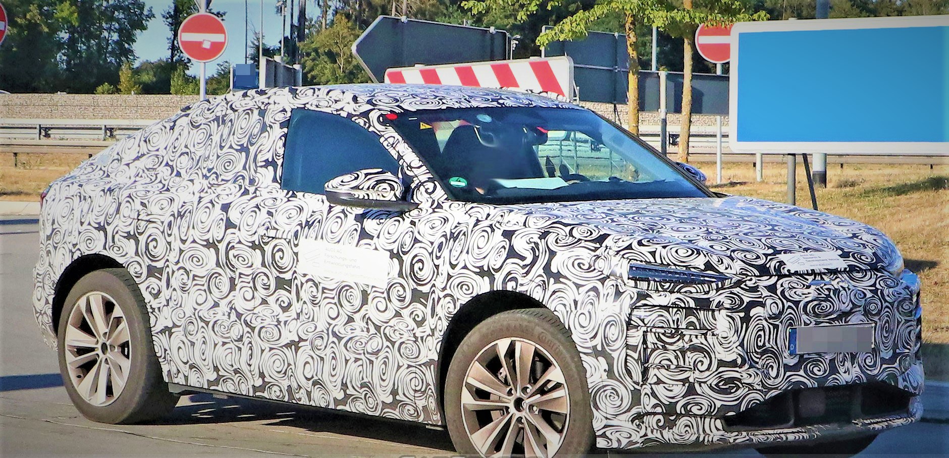 The New Audi Q6 Etron Fully Shows Its Face in Latest Spy Photos