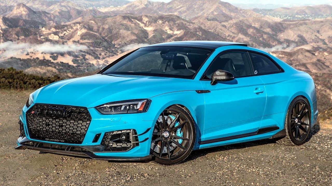 Wild Audi RS5 Has Porsche Violet Color, Bronze Wheels, Race Car Steering Wheel