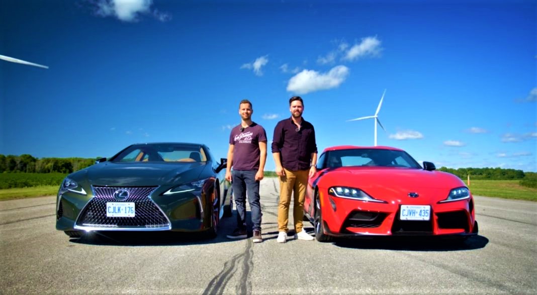 2021 Lexus LC500 meets Toyota Supra in Family Drag Feud