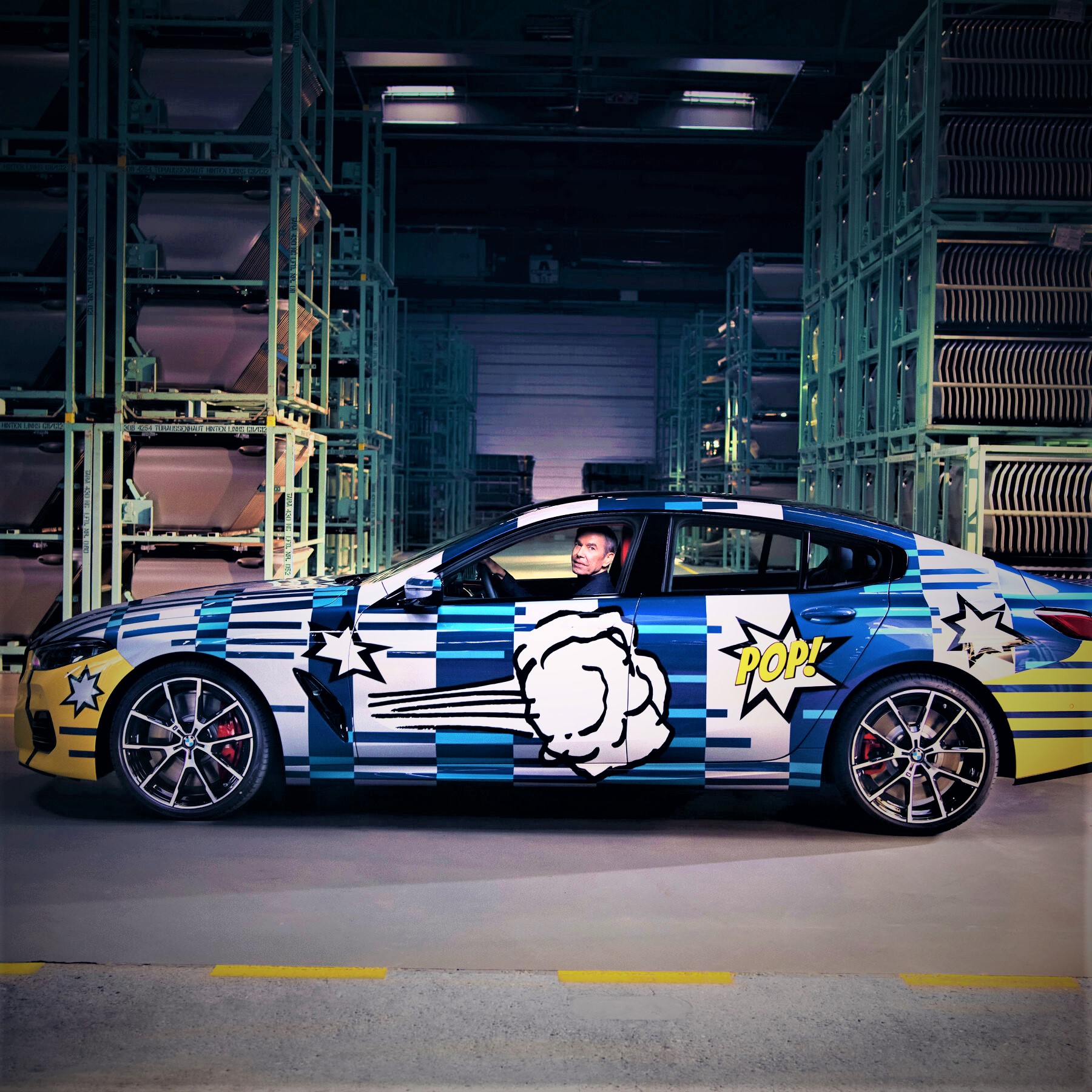 BMW 8 Series Art Car by Jeff Koons Features Interior with Spider-Man Vibes