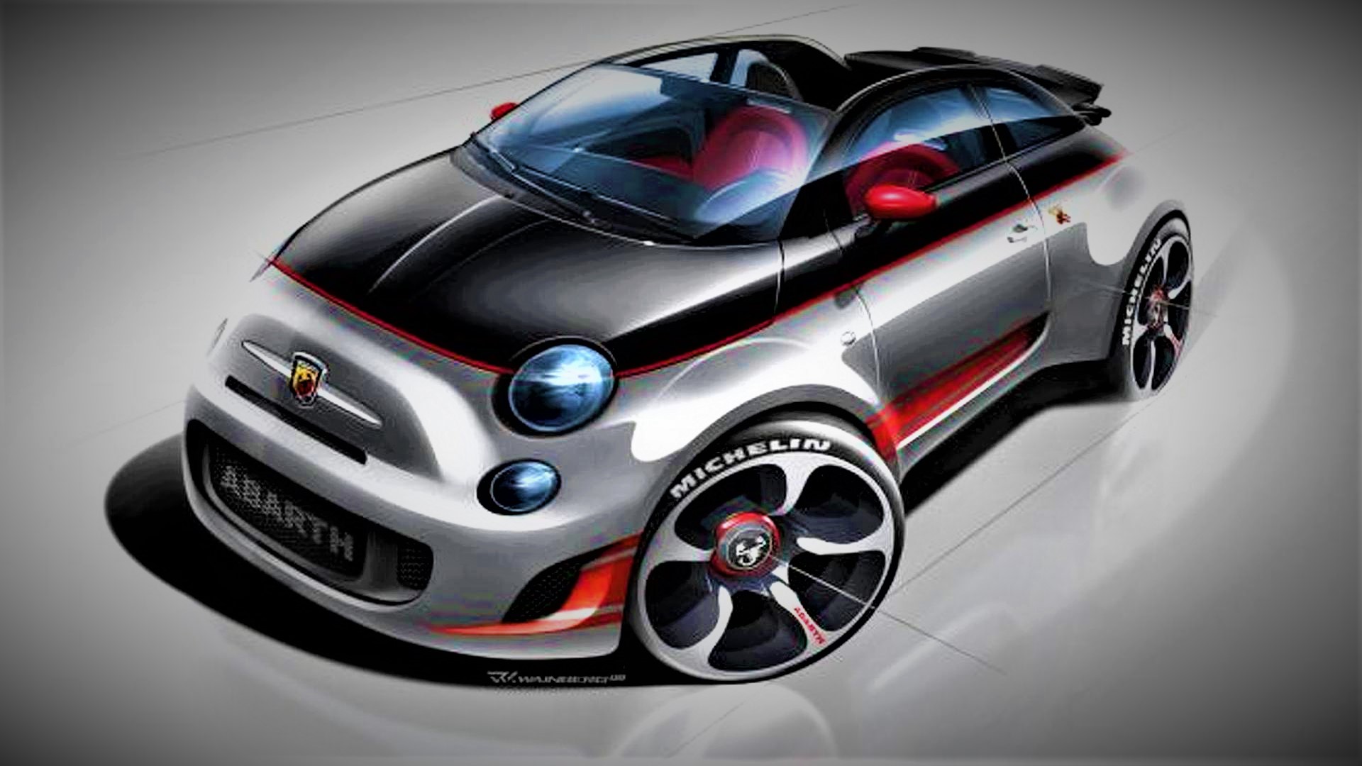 Catrinel Menghia is 'Topless" in Fiat 500C Abarth Ad