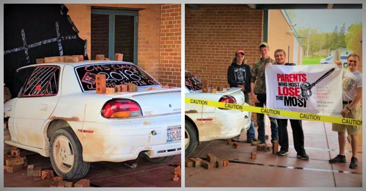 High School Seniors Fake Hilarious Crash Prank