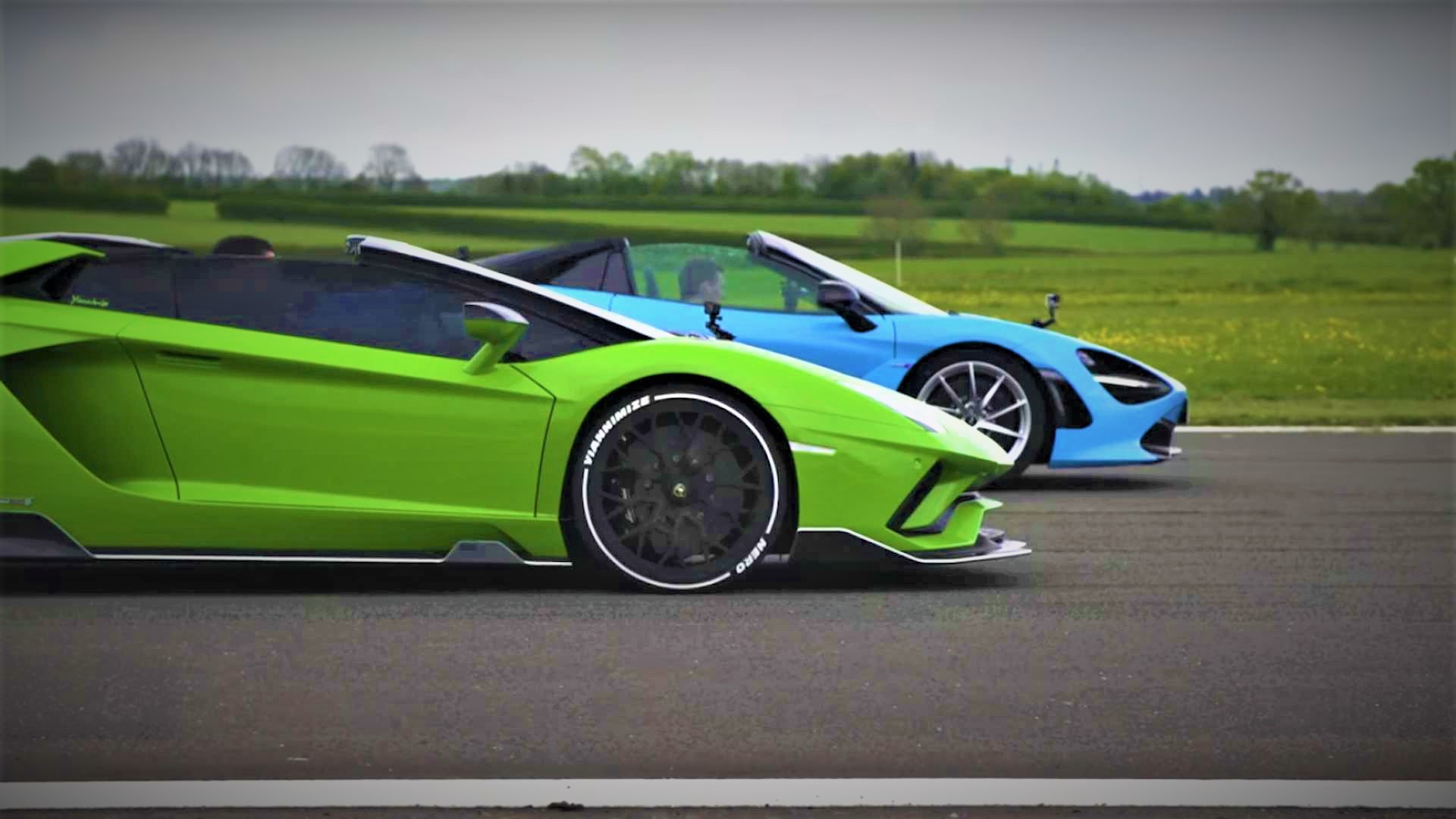 Lamborghini Aventador S Drag Races McLaren 720S For Droptop Supremacy