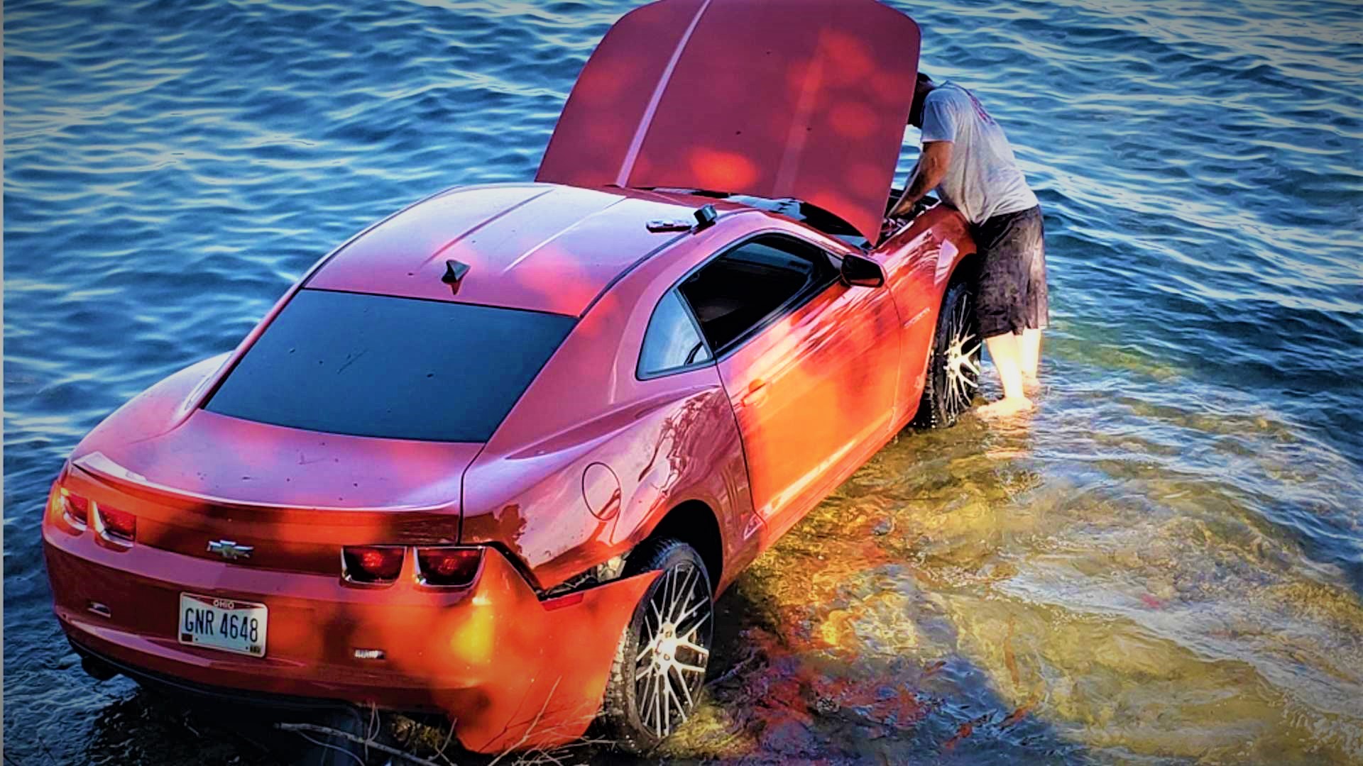 NFL Player Drives his Camaro into Lake Erie; Charged with OVI