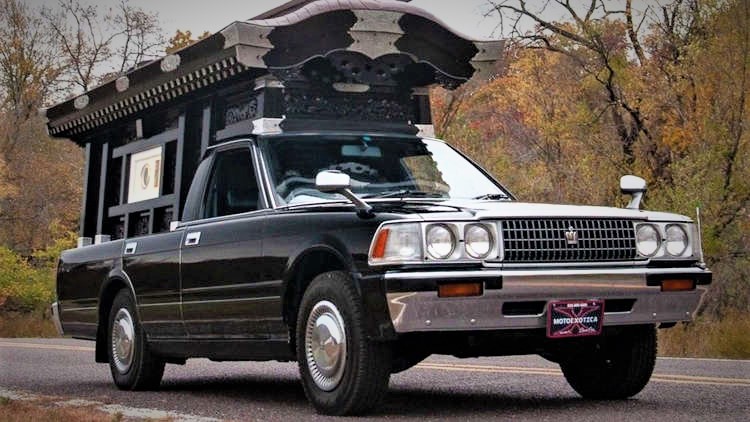 The 1991 Toyota Crown Hearse is a $20K Halloween Prop You Must Own