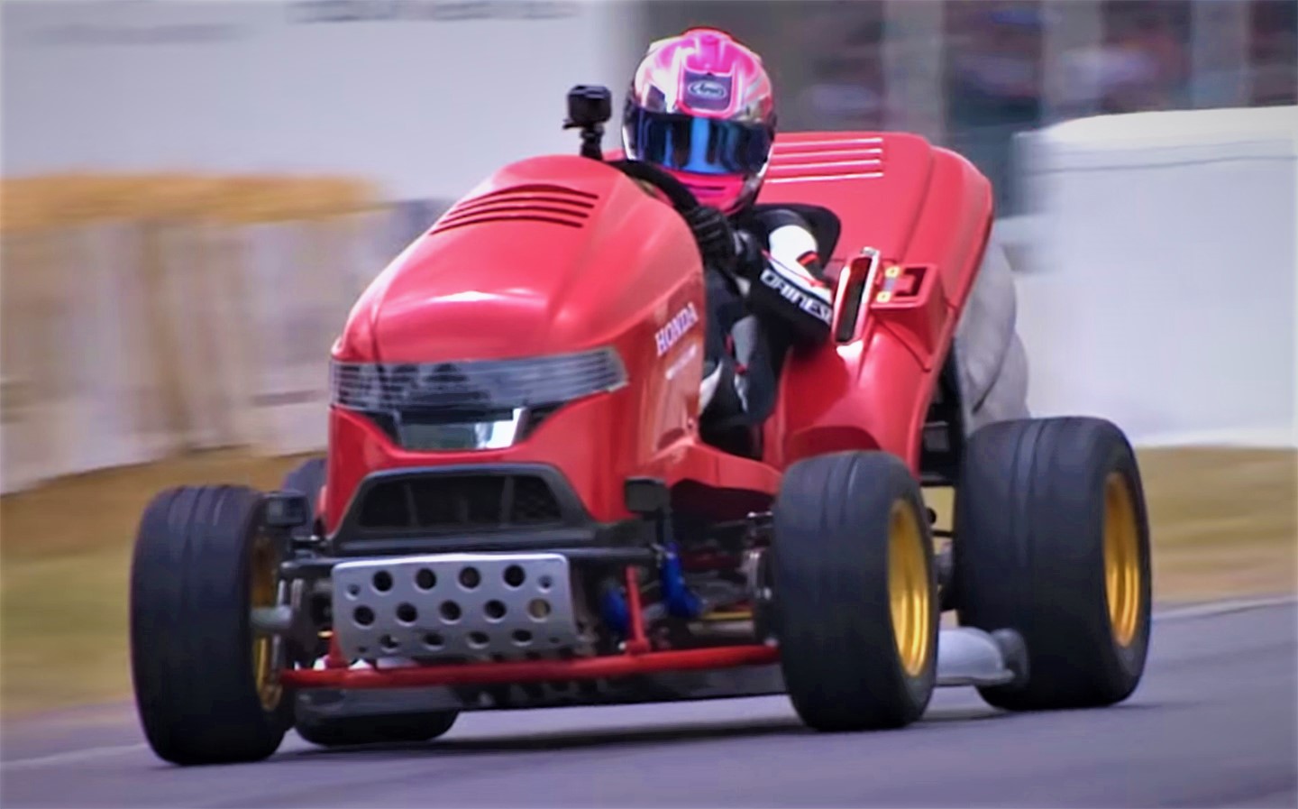 The World's Fastest Lawnmower Takes Goodwood's Hill!