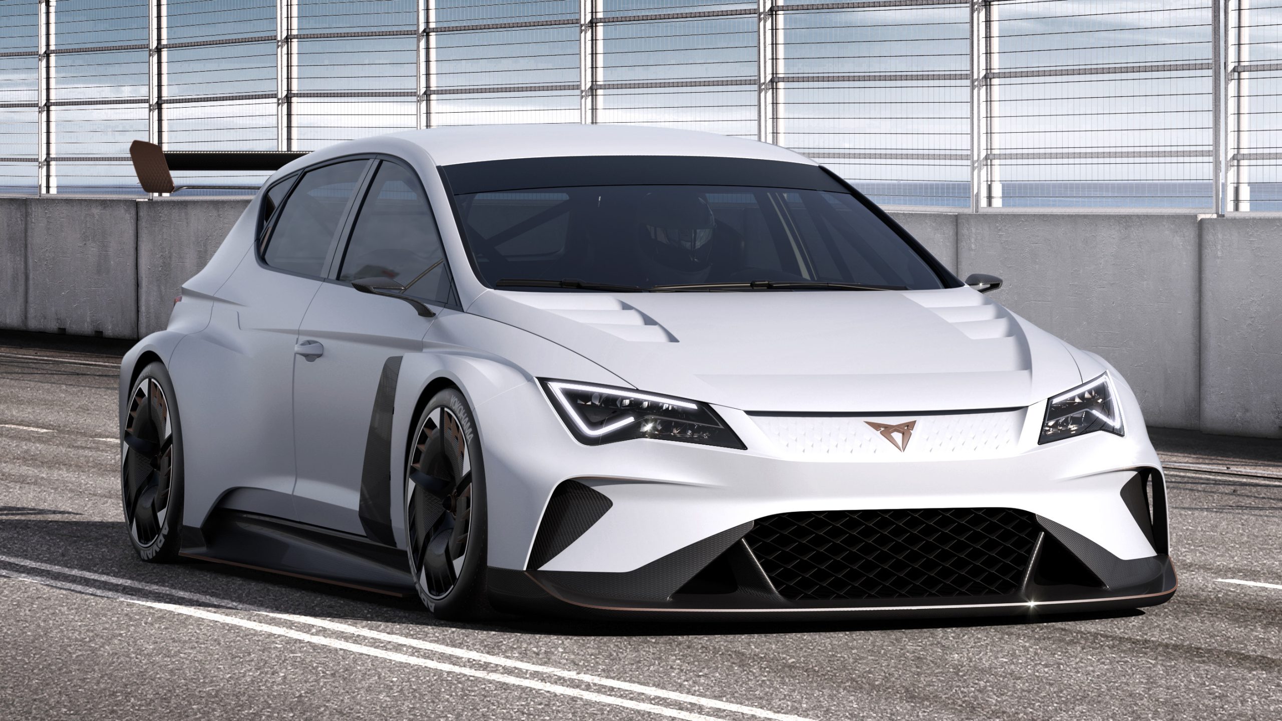 You can see the 670-HP rear-wheel-drive Cupra E-Racer on The Track