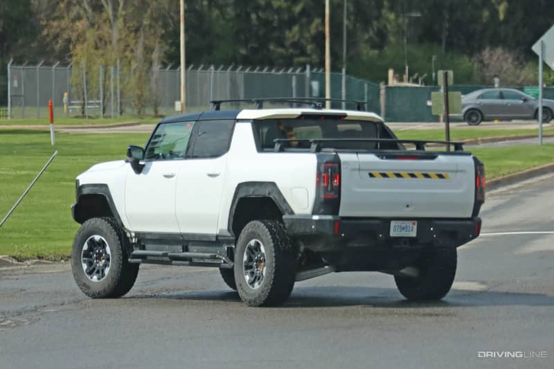 GMC Hummer Ev Spied Testing with Accessories, Four-Wheel Steering