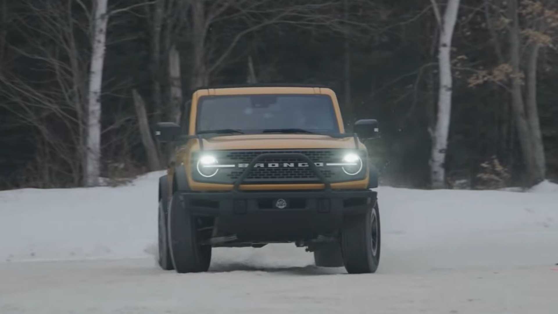 It's all fun and games powersliding a Ford Bronco on a rally stage